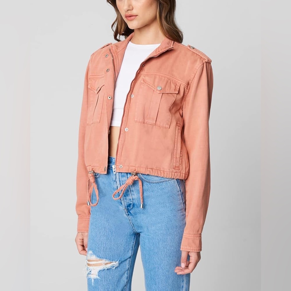 Blank NYC Peach Utility Jacket, S